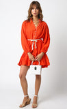 Gracelyn (Orange) Drop Waist Dress