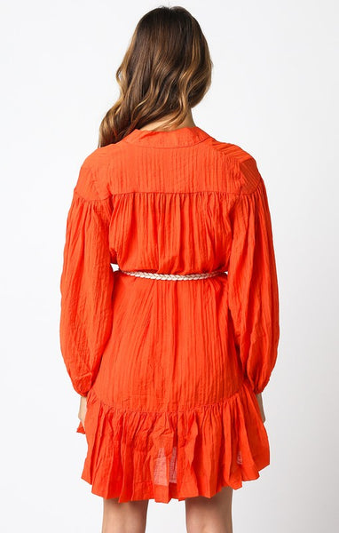 Gracelyn (Orange) Drop Waist Dress