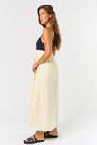 Natalia Color Block Linen Midi Dress