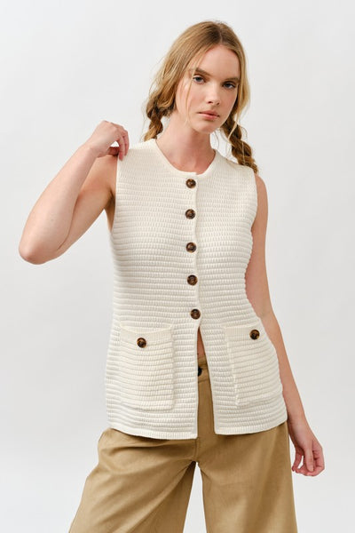 Maya Crochet Sweater Vest