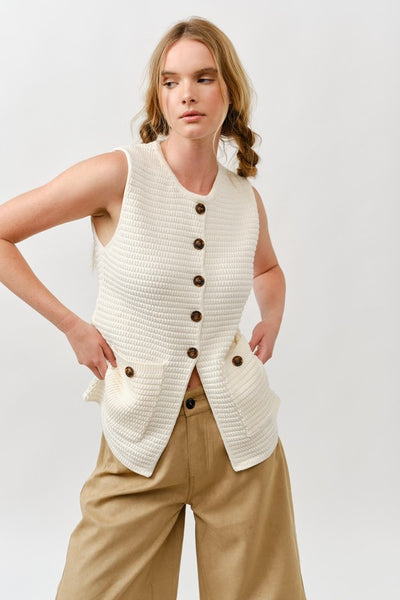 Maya Crochet Sweater Vest