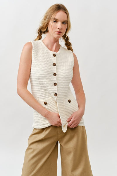 Maya Crochet Sweater Vest
