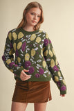 Delilah Floral Printed Sweater