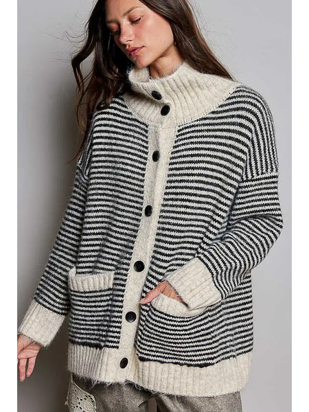 Brynn Striped Cardigan