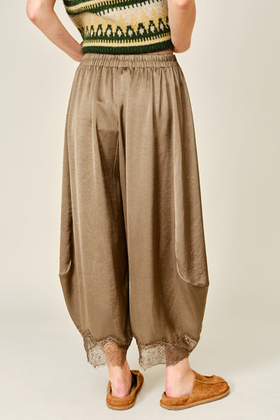 Isabella Silky Barrel Lace Detail Pant