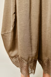 Isabella Silky Barrel Lace Detail Pant