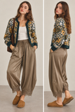 Isabella Silky Barrel Lace Detail Pant