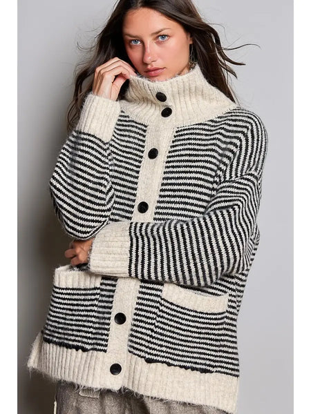 Brynn Striped Cardigan