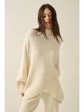 Alexia Assymetrical Ribbed Knit Sweater