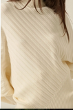 Alexia Assymetrical Ribbed Knit Sweater