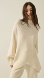 Alexia Assymetrical Ribbed Knit Sweater