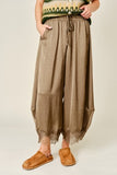Isabella Silky Barrel Lace Detail Pant