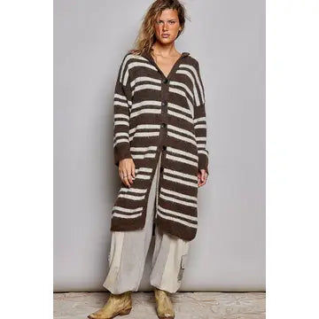 Maya Striped Cardigan