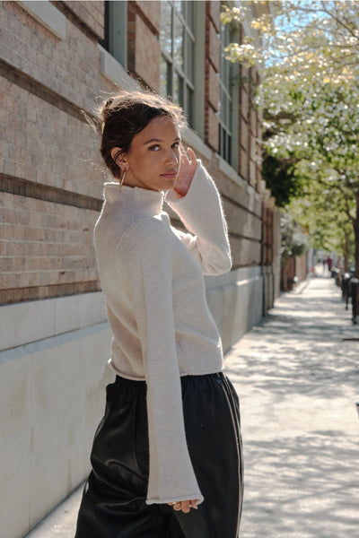 Lydia Mock Neck Luxe Sweater